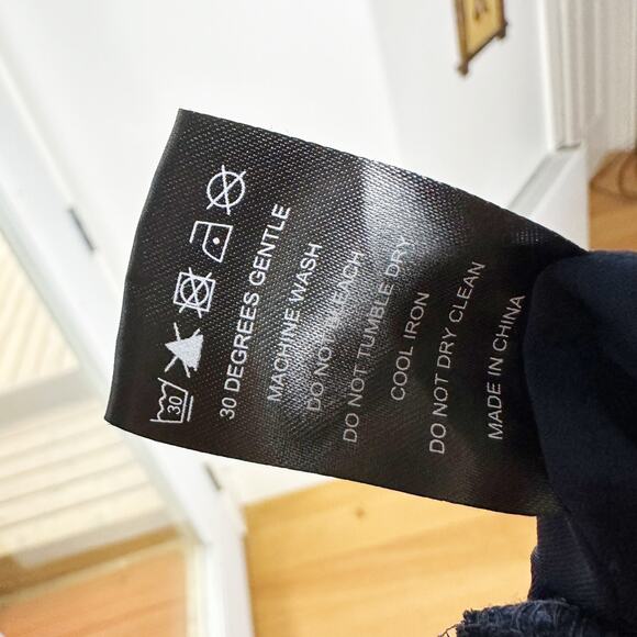 MOSS Copenhagen Sigrid Navy Blue Silky Jumpsuit sz S - Picture 10 of 10